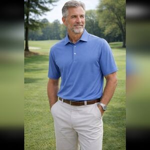 Peter Millar Men Polo Shirt Summer Comfort Blue Size XL